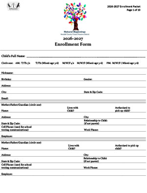 Enrollment Packet