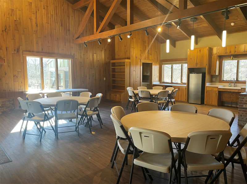 Family room and kitchen