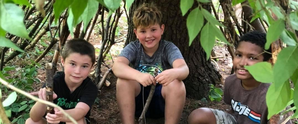 Boys under a tree