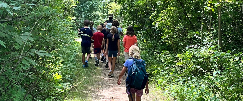 Kids on trail